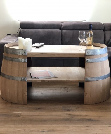 Weinfass Couch-Tisch  Beistelltische aus Holzfässern